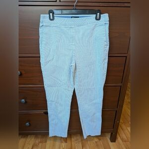 Jones New York Blue Searsucker Pants Size 8 Pockets
